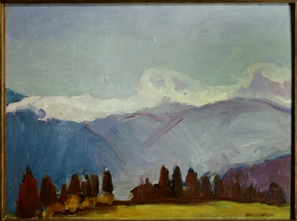 Savoyens alper 1901 (olie på lærred)