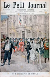 Et bryllup på en cykel, Frankrig, 1897