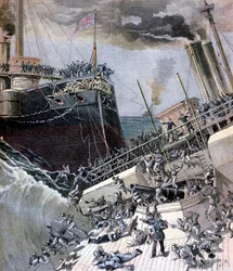 En ulykke ombord på Victoria, 22. juni 1893.