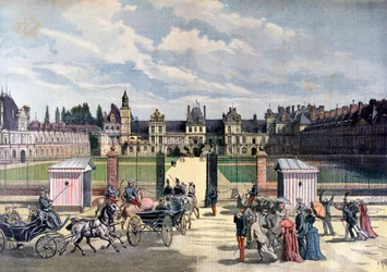 Ankomst af præsidenten for Republique, Château de Fontainebleau, 1892
