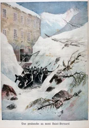 Lavine ved Mont Saint-Bernard, Schweiz, 1897