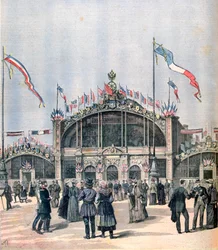Facade af den fransk-russiske udstilling, Moskva, 1891