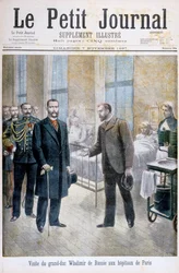 Storhertug Vladimir af Rusland besøger et hospital i Paris, 1897