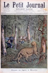 Jagt på en undsluppen leopard, Meudon, Paris, 1897
