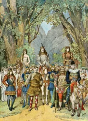 Truppen fra Theatre des Varietés i Paris, 1895 (Illustration)