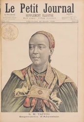 Portræt af Taytu Betul (ca. 1851-1918) Kejserinde af Etiopien, fra 