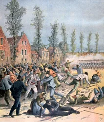 Optøjer i Mons, Belgien, 1893