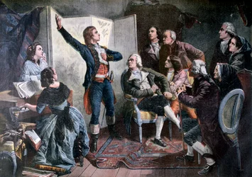 Rouget de Lisle synger Marseillaise, 1892.