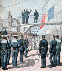 Salut til flaget, franske flådemanøvrer, 1891