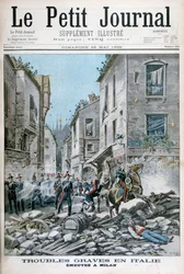 Alvorlige lidelser og optøjer i Milano, Italien, 1898