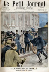 Dreyfus - Zola-affæren - Emile Zola, fransk forfatter, går ind i retssalen