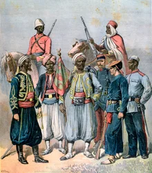 De franske kolonistyrker, 1891.