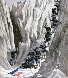 Det opdagede lig af løjtnant Bujon, franske alper, 1891