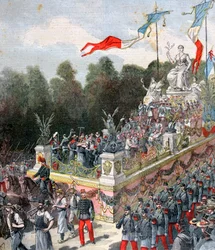 Harmoniens og fredens paradevogn, nationalfest, 22. september, Frankrig, 1892