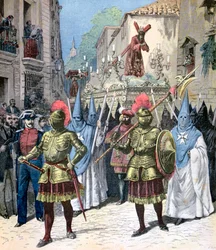 Processionen af langfredag, den hellige uge, Sevilla, 1891