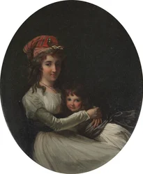Portræt af en mor og datter, ca. 1794-95.