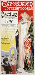 Plakat for den internationale udstilling i Bruxelles 1897