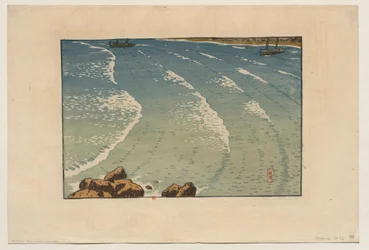 [Bølge ved stigende tidevand, stranden ved La Garde-Guérin (Saint-Briac)]