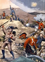 Britiske soldater besejret af boerkrigere under boerkrigen
