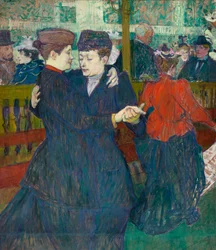 På Moulin Rouge Waltzing Two Women
