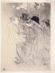 På Moulin Rouge: A Rude! En rigtig uhøflig! (At The Moulin Rouge - A Rude! A True Rude!) 1893 (litografi)