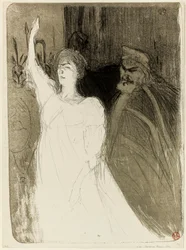 Bartet og Mounet-Sully, i Antigone