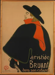 Aristide Bruant, ved hans kabaret, 1893., 1893.