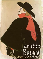Aristide Bruant i hans kabaret, plakat, 1893.
