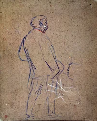 Aristide Sparrow synger i sin kabaret. Maleri af Henri de Toulouse-Lautrec (Toulouse Lautrec