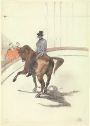At the Circus: The Spanish Walk, 1899 (grafit, farvet pastel og trækul på kraftigt vævet papir)