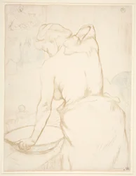 Femme qui se lave, la toilette (Woman at her Toilette, Washing Herself), fra serien Elles