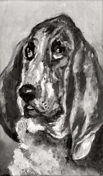 Leder af en hund, der løber, 1880