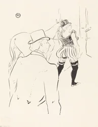 In the Wings of the Folies-Bergere: Mrs. Lona Barrison med sin leder og mand, 1895.