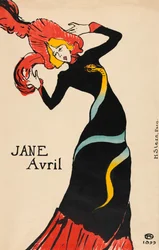 Jane Avril plakat af Henri de Toulouse-Lautrec