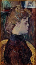 Model på værkstedet: Helene Vary. Maleri af Henri de Toulouse-Lautrec (Toulouse Lautrec