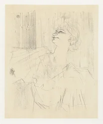 Portret af skuespillerinden Yvette Guilbert i A Ménilmontant de Bruant Yvette Guilbert A Menilmontant de Bruant Yvette Guilbert: Engelsk serie (serietitel)