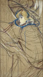 Kvindeprofil: Jane April; Kvindens profil: Jane Avril, 1893