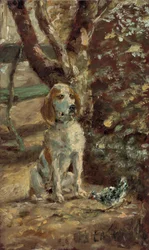 Kunstnerens hund Flèche, ca. 1881.