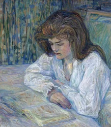 Læseren af Toulouse-Lautrec, Henri, de (1864-1901). Olie på pap, størrelse: 68x61