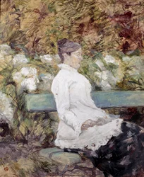 Malerens mor i en have. Maleri af Henri de Toulouse-Lautrec (Toulouse Lautrec