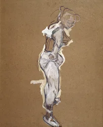 Trapezist tilpasser sine strømpebukser
