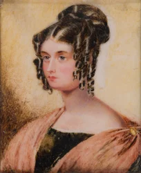 Portræt af Eliza Caroline Chamberlain, hon. Mrs Charles Bridgeman (1799-1887), ca. 1817-60 (olie på elfenben)