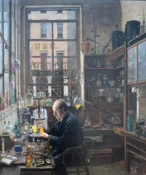 I laboratoriet af Henry Alexander, ca. 1885-87