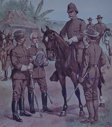 Spansk-amerikansk krig 1898, amerikanske tropper, bereden Gen Lawton, Commander Second Division, 5th Army Corps, i Cuba