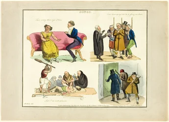 Plade fra illustrationer til populære sange