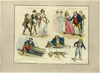 Plade fra illustrationer til populære sange