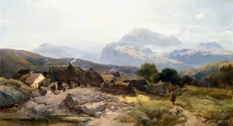 In the Welsh Hills (olie på lærred)