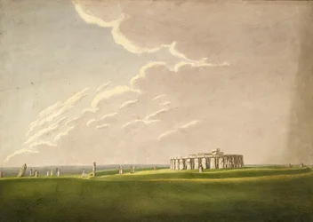The Grand Antediluvian Temple of Stonehenge: i sin oprindelige tilstand fra nord, 1824-1839