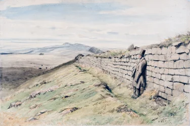 Cockmount Hill (blyant, wc og gouache på papir, på kort)