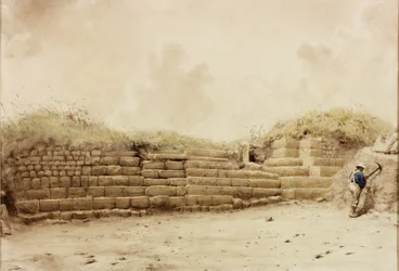 Housesteads, ca. 1848 (blyant og akvarel på papir)